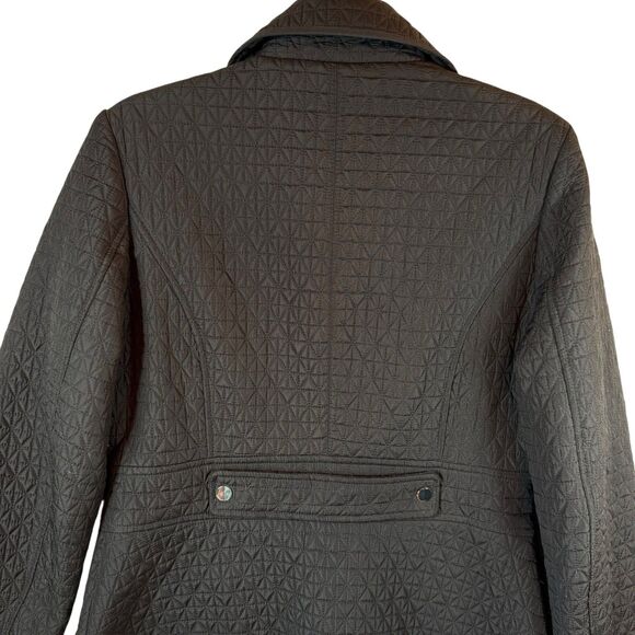 Johnston & Murphy Jacket Women Medium Black Quilted Lined Soft Shell‎ Toggle - Picture 4 of 10